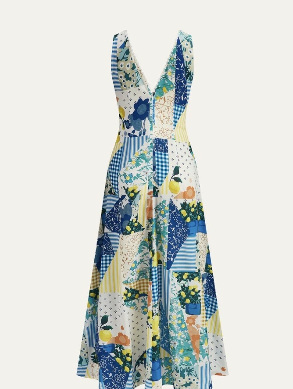 Commense Maxi Dress Cottage Core Floral Patchwork Print Vintage Inspired XL NWT - Picture 3 of 8